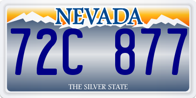 NV license plate 72C877