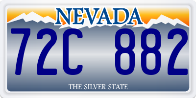 NV license plate 72C882
