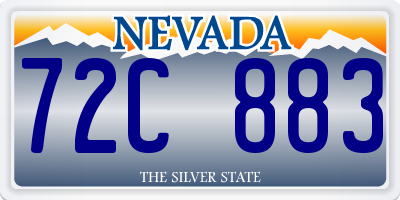 NV license plate 72C883