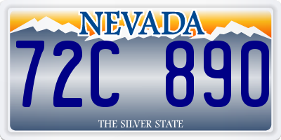 NV license plate 72C890