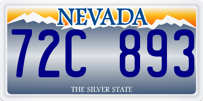 NV license plate 72C893