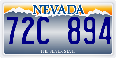 NV license plate 72C894