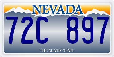 NV license plate 72C897