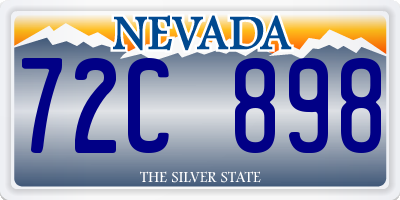 NV license plate 72C898