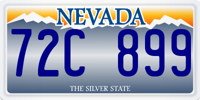 NV license plate 72C899