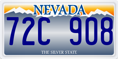 NV license plate 72C908