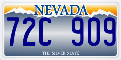 NV license plate 72C909