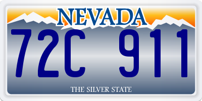 NV license plate 72C911