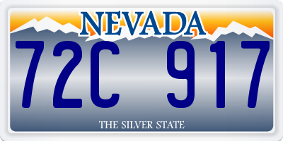 NV license plate 72C917