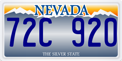 NV license plate 72C920