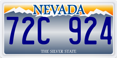 NV license plate 72C924