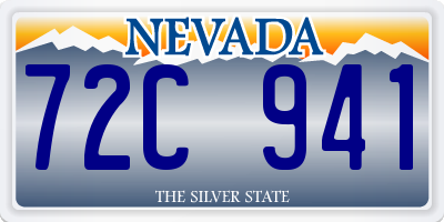 NV license plate 72C941