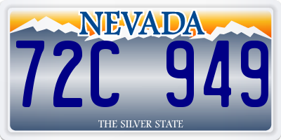 NV license plate 72C949