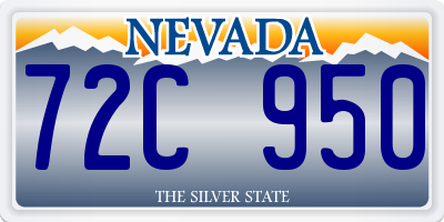 NV license plate 72C950