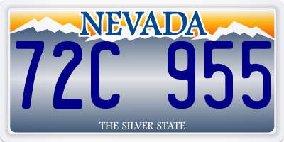 NV license plate 72C955