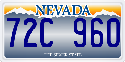 NV license plate 72C960