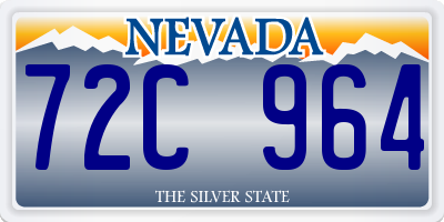 NV license plate 72C964