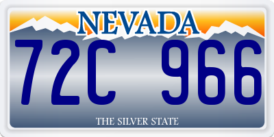 NV license plate 72C966