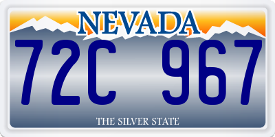 NV license plate 72C967