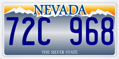 NV license plate 72C968