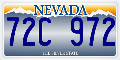 NV license plate 72C972