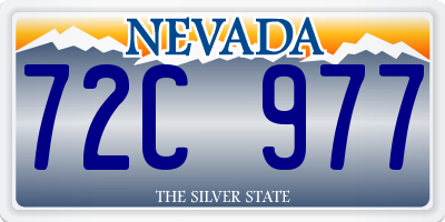 NV license plate 72C977