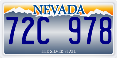 NV license plate 72C978