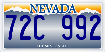 NV license plate 72C992