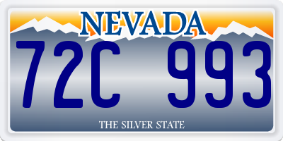 NV license plate 72C993
