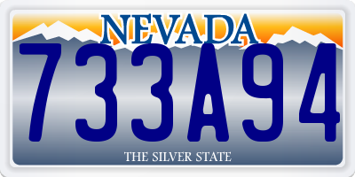 NV license plate 733A94