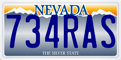 NV license plate 734RAS