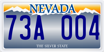 NV license plate 73A004
