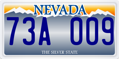 NV license plate 73A009