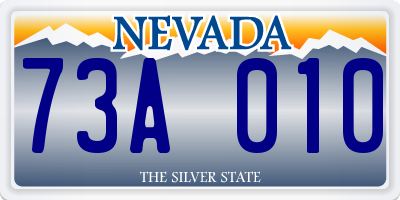 NV license plate 73A010