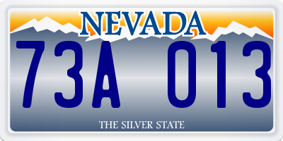 NV license plate 73A013