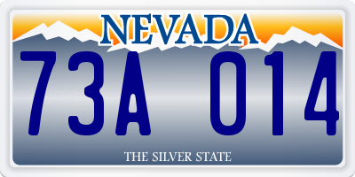 NV license plate 73A014