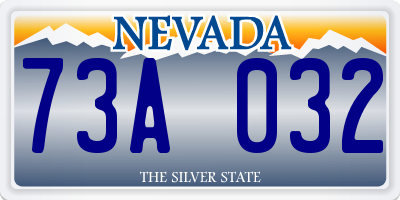 NV license plate 73A032