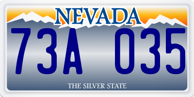 NV license plate 73A035