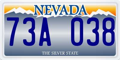 NV license plate 73A038