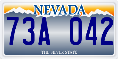 NV license plate 73A042