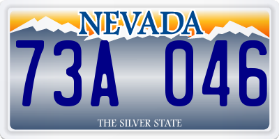 NV license plate 73A046