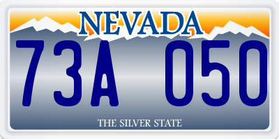 NV license plate 73A050