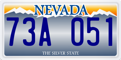 NV license plate 73A051