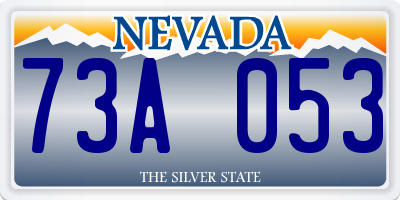NV license plate 73A053