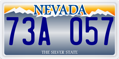 NV license plate 73A057