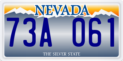 NV license plate 73A061