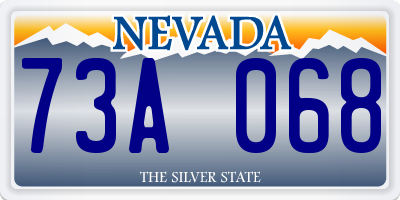 NV license plate 73A068