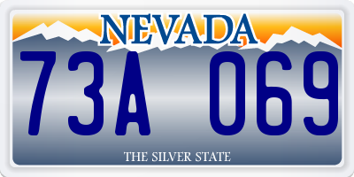 NV license plate 73A069