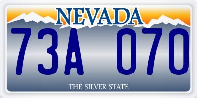 NV license plate 73A070