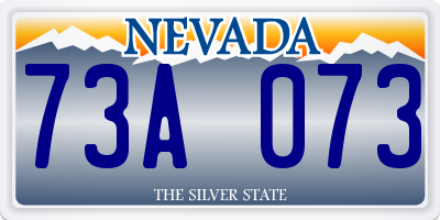 NV license plate 73A073